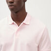 Polo cintr&eacute; en coton manches courtes rose homme
