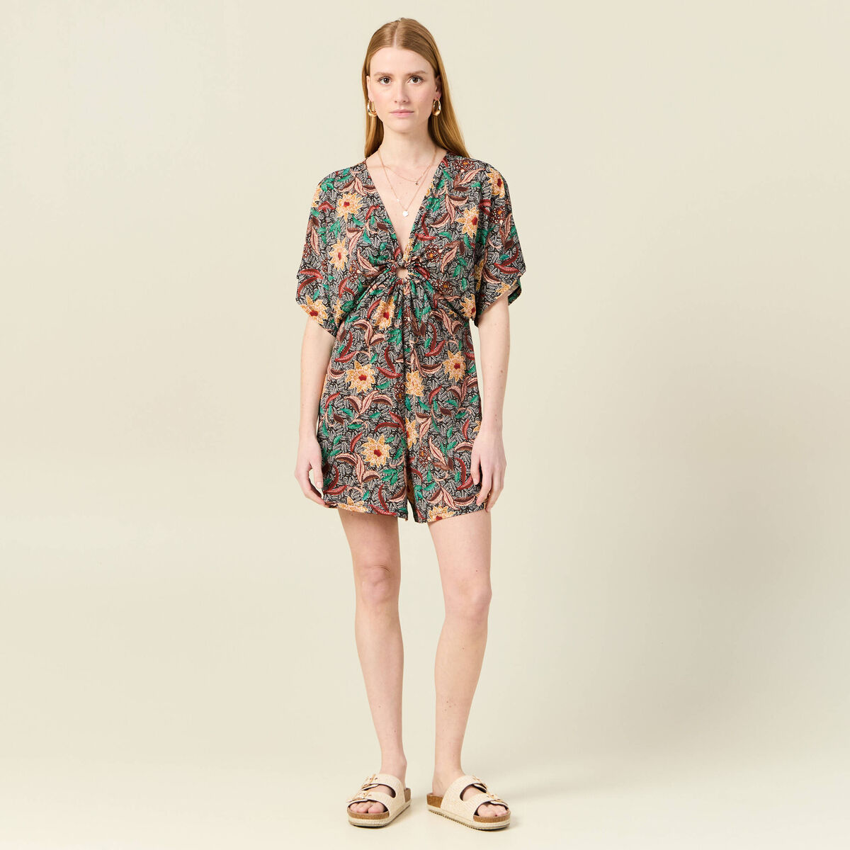 Combishort avec anneau noir femme