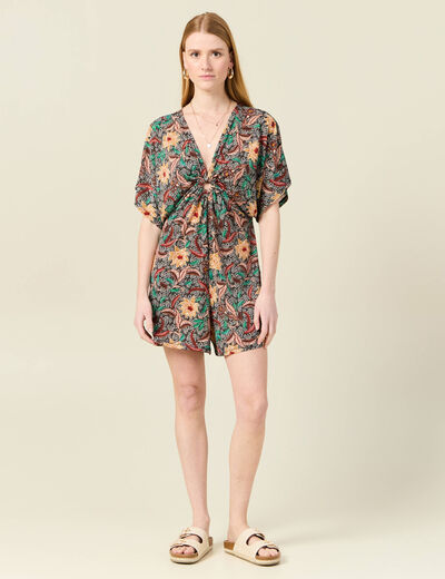 Combishort avec anneau noir femme