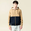 Sweat zipp&eacute; &agrave; capuche bleu marine homme