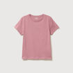 T-shirt cintr&eacute; col rond manches courtes vieux rose femme
