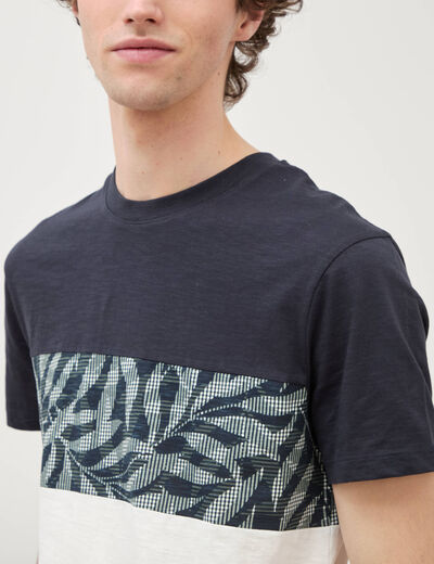T-shirt manches courtes bleu marine homme