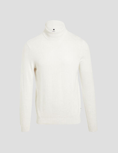 Pull manches longues ecru homme
