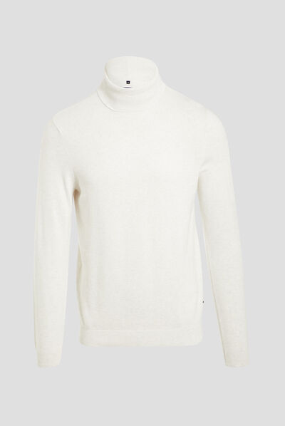 Pull manches longues ecru homme