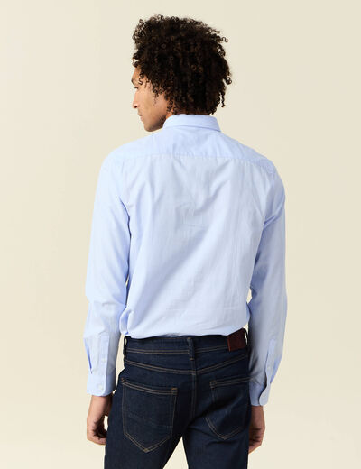 Chemise manches longues bleu ciel homme