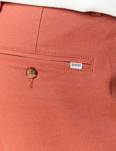 Bermuda droit éco-responsable rose homme