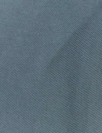 Polo cintré manches courtes en coton vert foncé homme