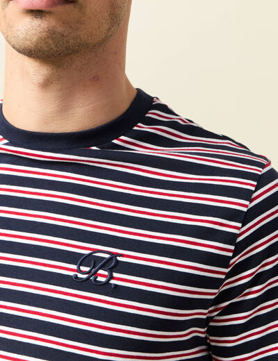 T-shirt manches courtes bleu marine homme