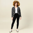 Gilet manches longues noué noir femme