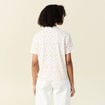 T-shirt manches courtes brodé blanc femme