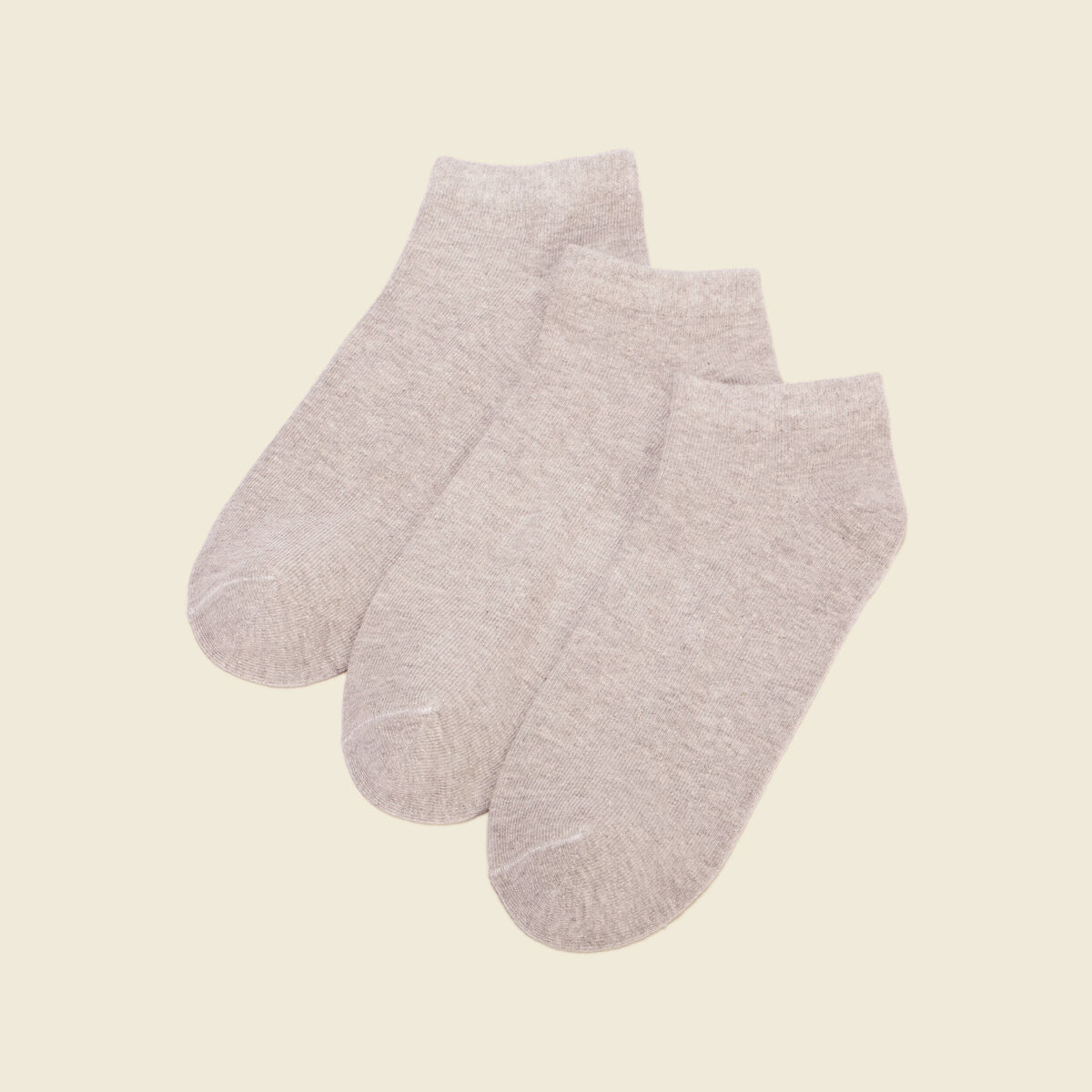 Lot 3 paires chaussettes gris clair homme