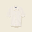 Chemise manches courtes col polo ecru homme