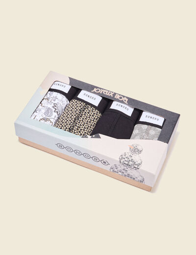 Lot 4 boxers prune homme