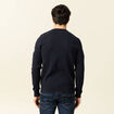Pull manches longues bleu marine homme