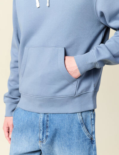 Sweat à capuche bleu foncé homme