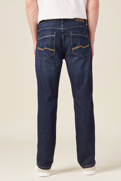 Jeans regular 5 poches denim brut homme