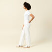 Jeans large éco-responsable denim blanc femme