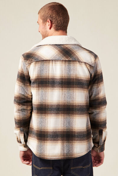 Veste surchemise ample ecru homme