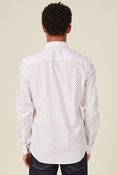 Chemise manches longues blanc homme