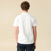 Polo cintr&eacute; manches courtes blanc homme