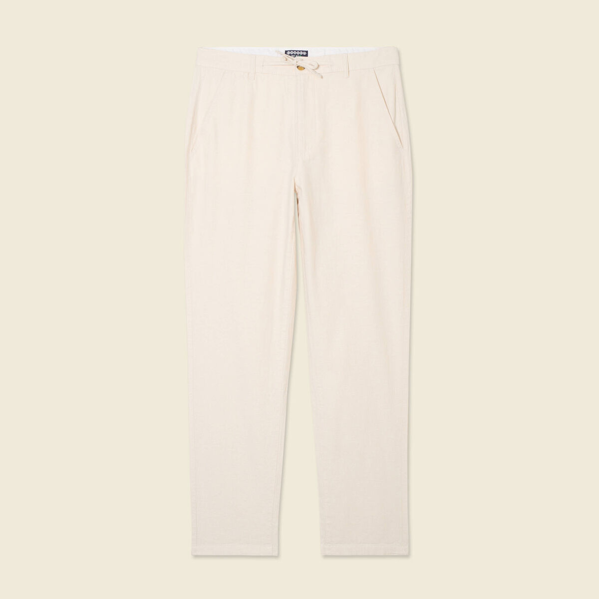 Pantalon chino droit beige homme