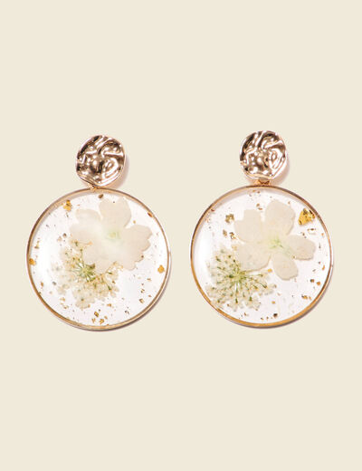 Boucles d'oreilles pendantes couleur or femme