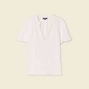 blouse manches courtes blanc femme Blouse manches courtes blanc femme