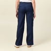Pantalon cargo straight bleu marine femme