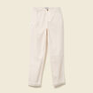 Pantalon large 7/8&egrave;me taille haute ecru femme