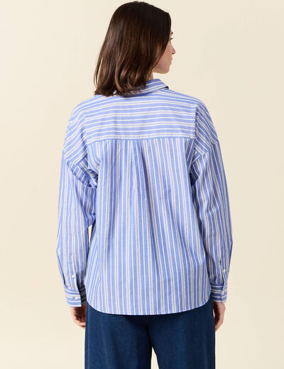 Chemise éco-responsable bleu clair femme