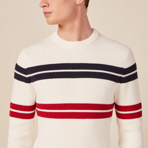 Pull éco-responsable ecru homme