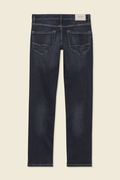 Jeans éco-responsable straight denim brut homme