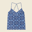 Caraco bretelles fines bleu femme