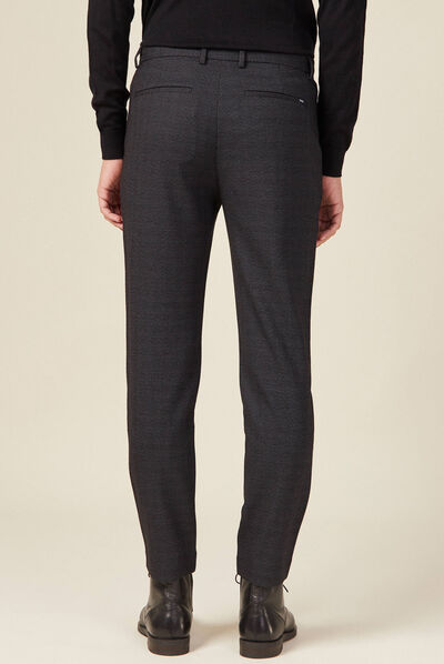 Pantalon chino tapered noir homme