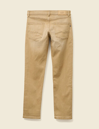 Jeans straight longueur 32 denim camel homme