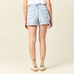 Short mom éco-responsable denim snow bleu femme