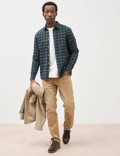 Jeans straight longueur 32 denim camel homme
