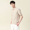 Polo manches courtes beige homme