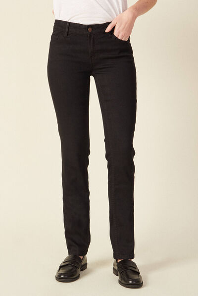 Jeans Fanny - regular denim noir femme