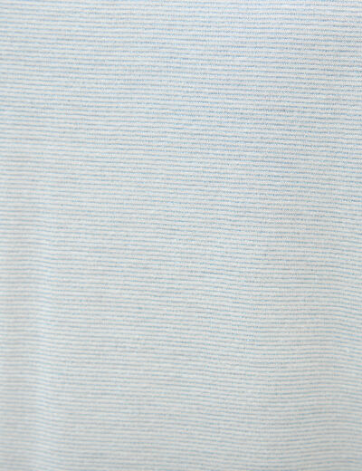 T-shirt col rond manches courtes bleu clair femme