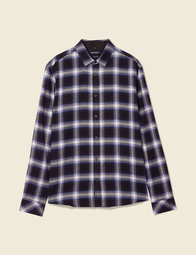 Chemise manches longues bleu electrique homme