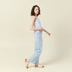 Blouse sans manches bleu pastel femme
