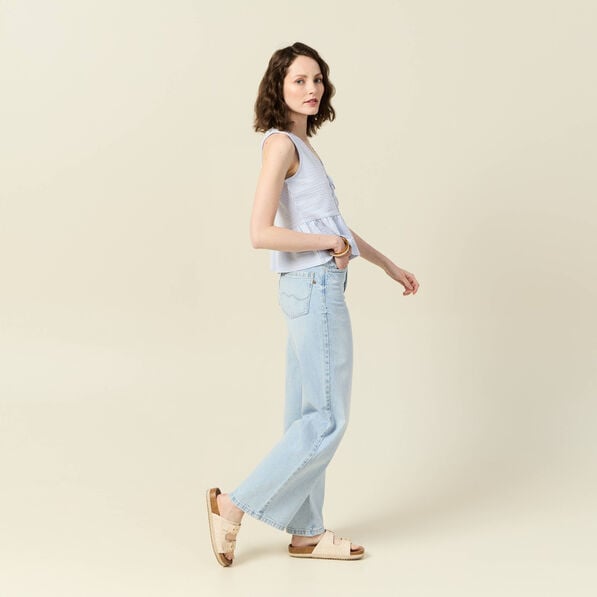 blouse sans manches bleu pastel femme Blouse sans manches bleu pastel femme