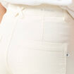 Jeans large taille haute denim blanc femme