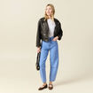 Jeans slouchy 7/8ème denim baby bleu femme