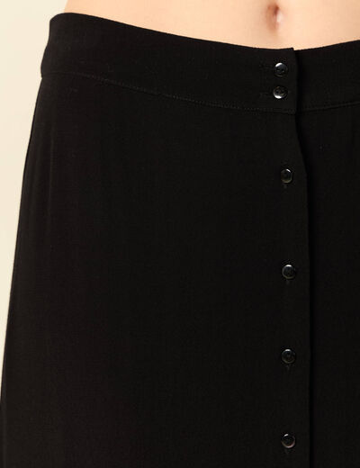 Jupe longue évasée noir femme