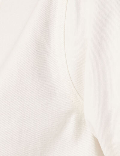Surchemise droite boutonnée ecru femme