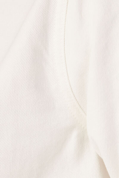 Surchemise droite boutonnée ecru femme