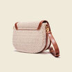 Sac besace arrondi marron femme