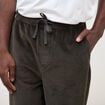 Pantalon large en velours vert kaki homme
